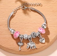 Image 1 of Elephant Charm Bracelet 