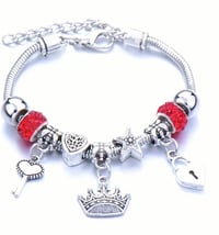 Image 2 of Pandora Lock N Key Charm Bracelet 