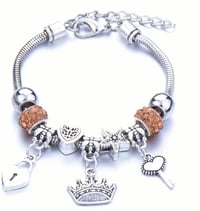 Image 5 of Pandora Lock N Key Charm Bracelet 