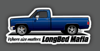 85 Blue Square Body Sticker