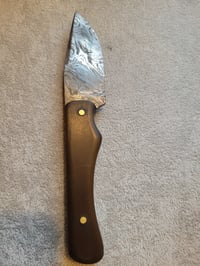 Image 1 of Damascus and Carbon Fiber Skinning Knife