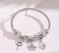 Image 2 of Pandora Charm Bangle Bracelet 