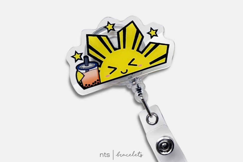 Image of LIMITED EDTION SUN WITH THAI TEA BOBA BADGE REEL