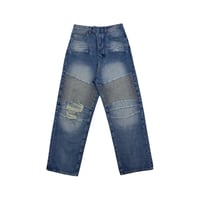 Image 1 of Wide Fit Biker Denim