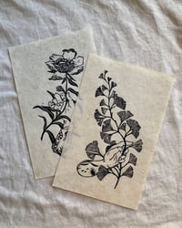 Image 4 of Bloom and Ginkgo Linocut Print Set 