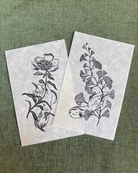 Image 1 of Bloom and Ginkgo Linocut Print Set 