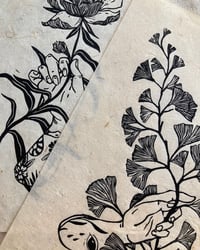 Image 2 of Bloom and Ginkgo Linocut Print Set 