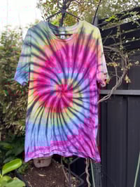 Image 1 of Rainbow/Black spiral mens (unisex) size XL