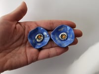 Image 2 of Pendientes Amapola Azul 
