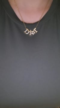 Dior bling necklace and bracelet 