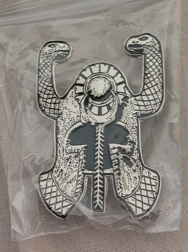 Image of Thulsa Doom Helmet limited edition shaped enamel pin