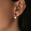 P3434 - Pendientes granates y perlas