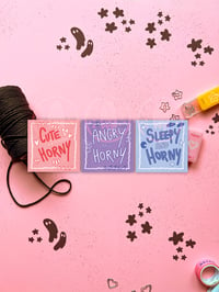 Image 2 of Cute Sleepy and Horny - Mini sticker set