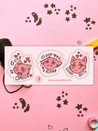 Image 1 of Good Alpha, Omega & Beta mini sticker set | Omegaverse