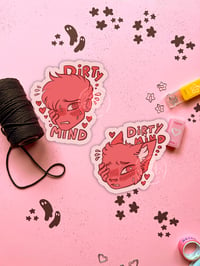 Dirty Mind - human and furry version | Vinyl sticker