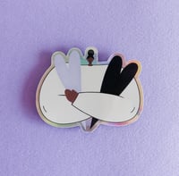 Sticker holographique - Coeurs