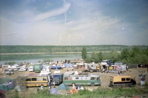 Image of ‘Site view, Courcelles Free festival/Rave’, 1997 - SEANA GAVIN