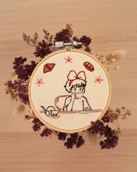 Image 1 of Embroidery - Kiki's tea time