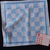 Checkerboard Hankie Draughts board game printed handkerchief