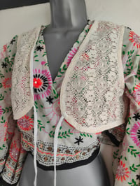 Image 10 of Boho lace waistcoat / top CREAM