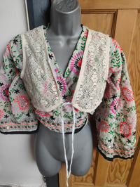 Image 4 of Boho lace waistcoat / top CREAM