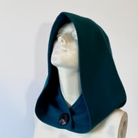 Image 4 of Turquoise Wool Hood