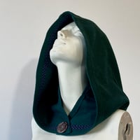 Image 5 of Turquoise Wool Hood