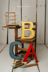 Wooden set desk   *Letters