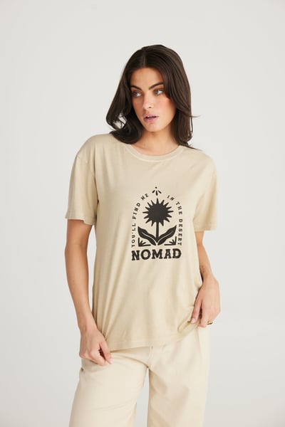 Image of Nomad Tee. Ecru. By Talisman the Label 
