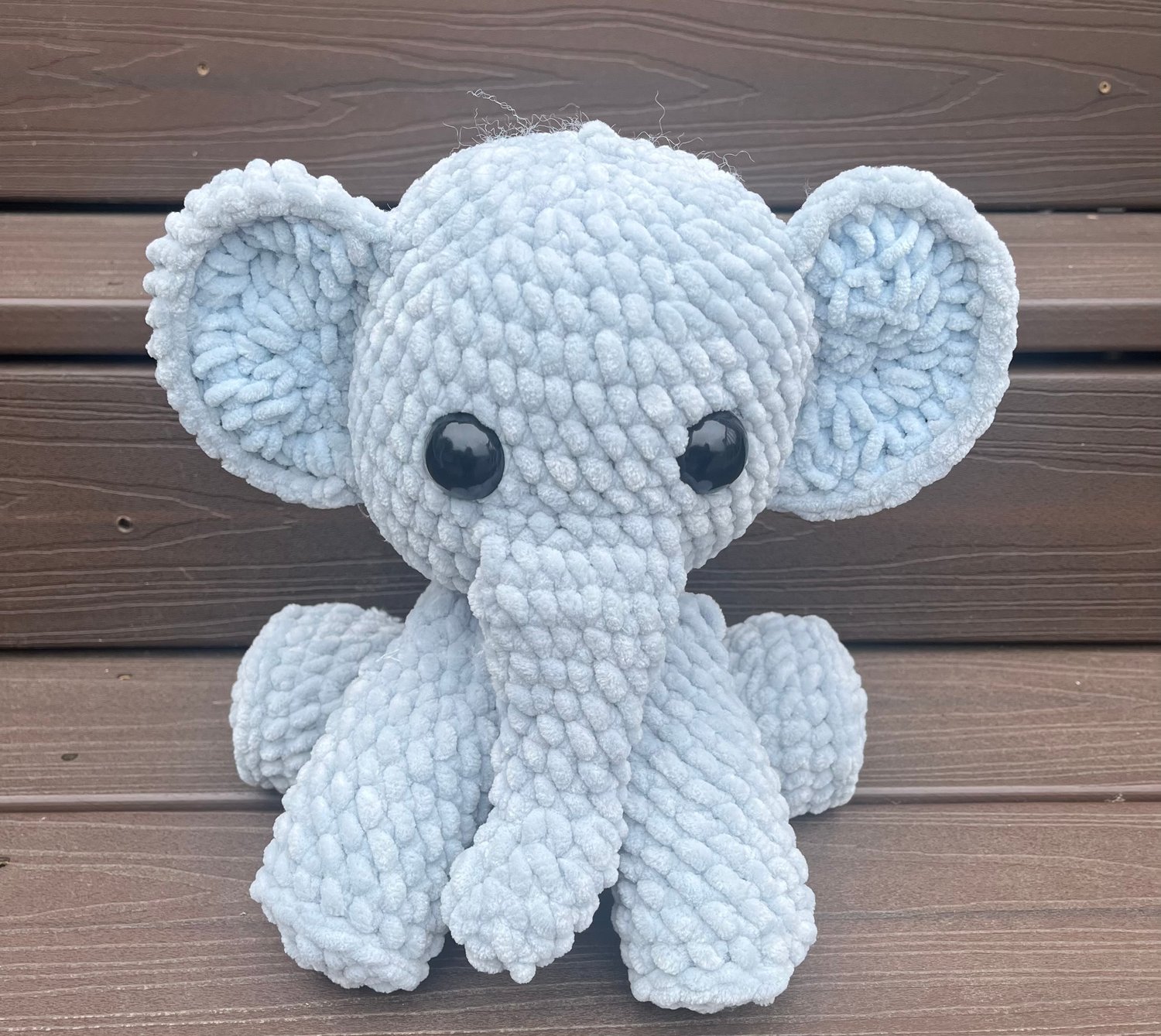 Image of Crochet Plush Sitting Elephant