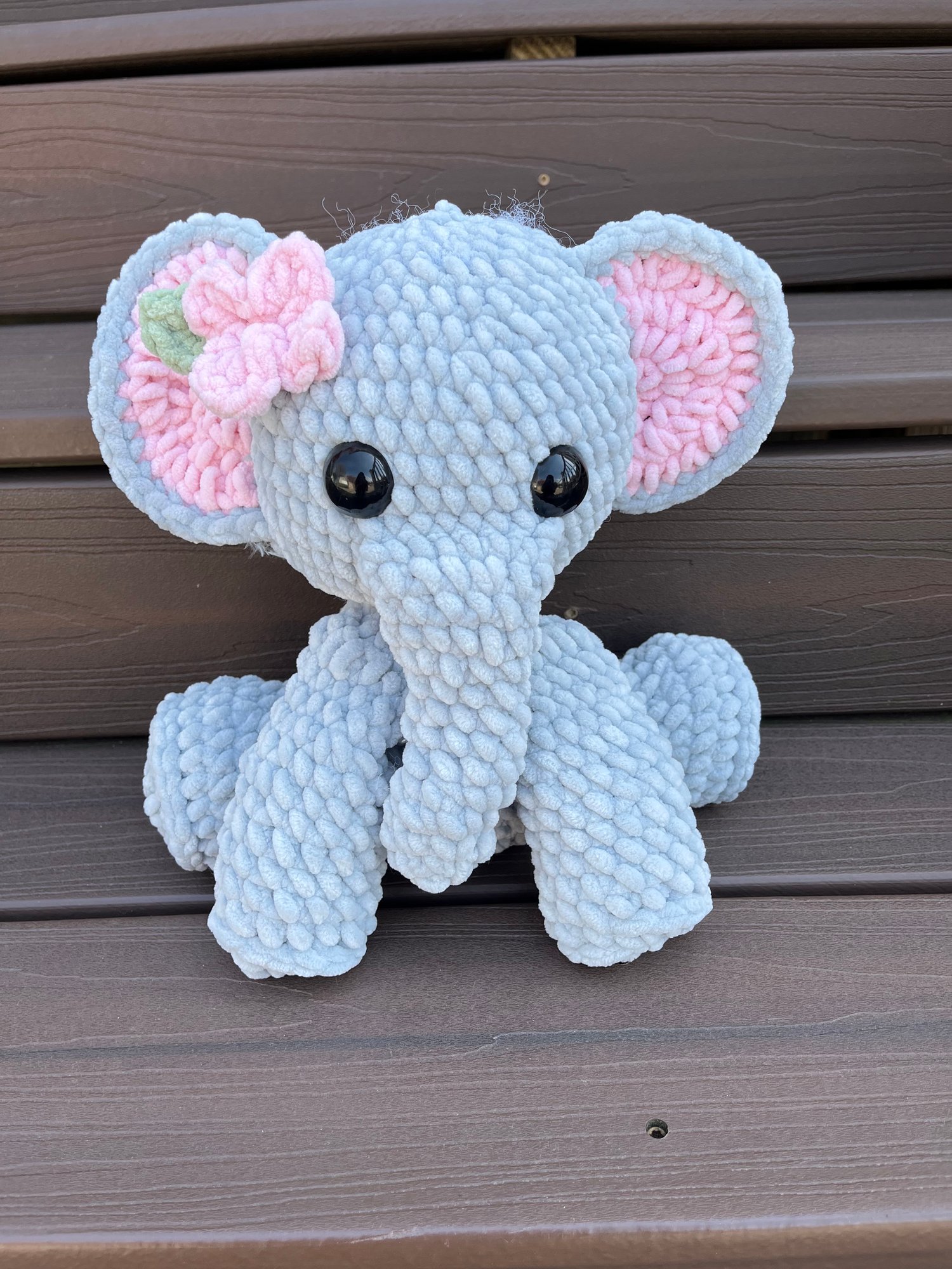 Image of Crochet Plush Sitting Elephant