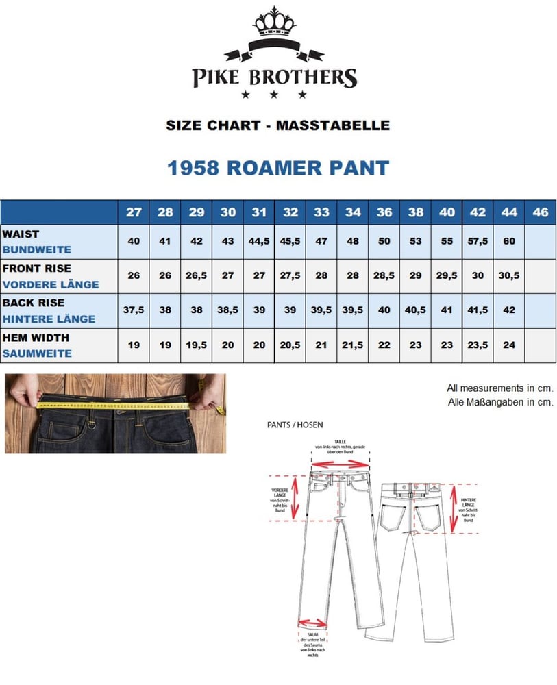 Image of Pike Brothers  1958 Roamer Pant 15oz indigo