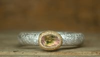 Image 1 of No.2 - Recycled silver and 9ct gold ring with Tourmaline