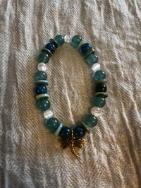 Image 2 of Aventurine Bracelet - Dragonfly Charm