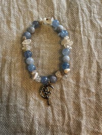 Image 2 of Aquamarine Gemstone Bracelet - Fairy Charm  