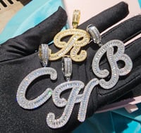 Image 4 of Initial baguette with tennis chain
