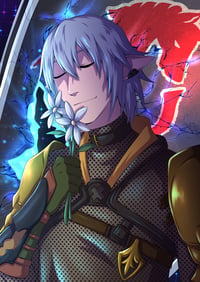 A Smile Better Suits a Hero - Haurchefant FFXIV print