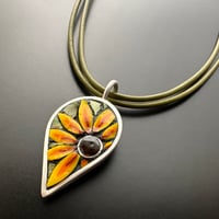 Image 1 of Sunflower with Tourmaline Center