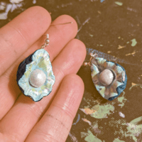 Image 2 of Pearl Oyster Earrings
