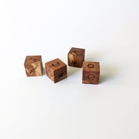 Image 1 of D6 - Six Sided Hardwood Dice - Madrone