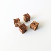 Image 2 of D6 - Six Sided Hardwood Dice - Madrone