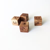 Image 3 of D6 - Six Sided Hardwood Dice - Madrone