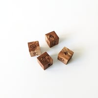Image 4 of D6 - Six Sided Hardwood Dice - Madrone