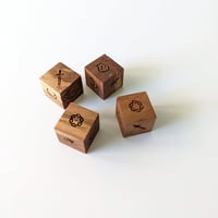 Image 5 of D6 - Six Sided Hardwood Dice - Madrone