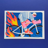 Image 1 of Cyclist Print (Riso)