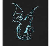 Image 2 of Batcat Number 4 Black T-Shirt design in blue