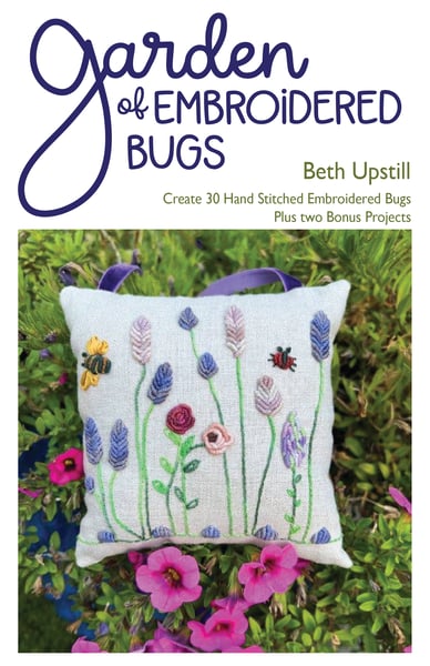Image of PRE ORDER Garden of Embroidered Bugs by Beth Upstill (Coming May, 2024)