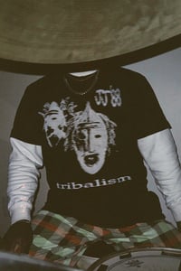 JJ'88 tribalism black recycled cotton t-shirt