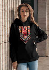 Afghan pattern hoodie unisex