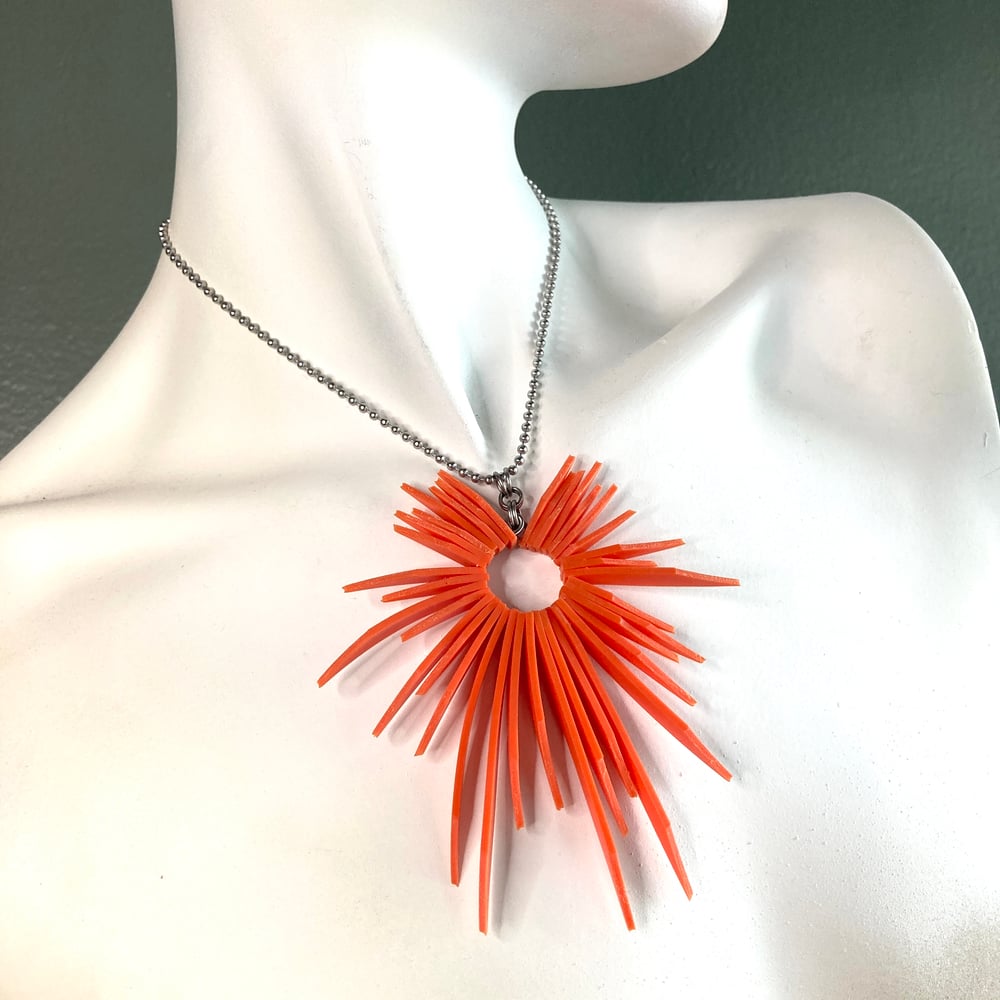 Image of Sunburst Adjustable Necklace - Orange